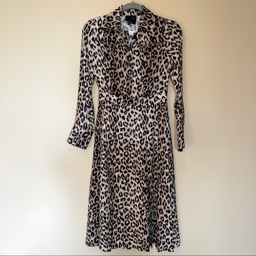 Barney’s New York Leopard A-Line Dress Size 36